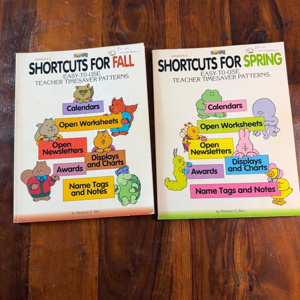 Monday Morning Books Shortcuts for Fall & Spring Teacher Patterns K-4 Set MM1960